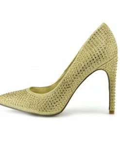 Kickfootwear Pointed Sparkle Party Heels - Gold PO0440