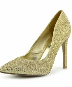 Kickfootwear Pointed Sparkle Party Heels - Gold PO0440 6 Kickfootwear Pointed Sparkle Party Heels - Gold PO0440