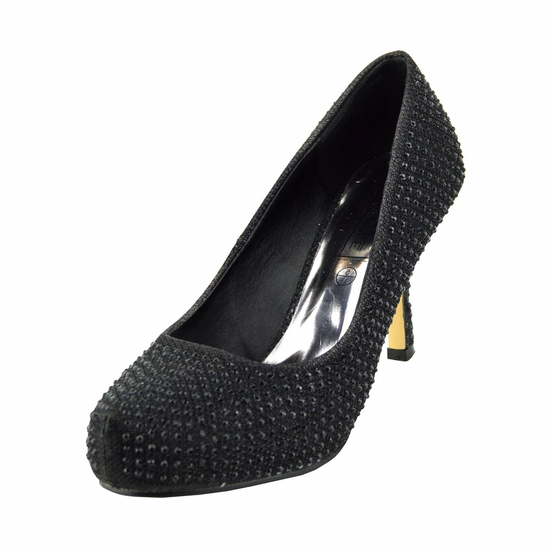 Kickfootwear Glitter Stud Party Kitten Heels - Black WOMENS 2 Kickfootwear Glitter Stud Party Kitten Heels - Black WOMENS
