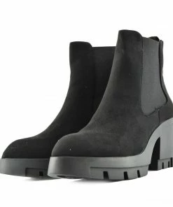Kickfootwear Chunky Comfort Elasticated Platform Chelsea Boot - Black