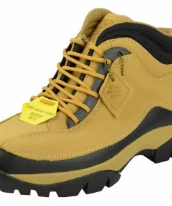 Kickfootwear Womens Safety Steel Toe Boots - Honey 6 Kickfootwear Womens Safety Steel Toe Boots - Honey
