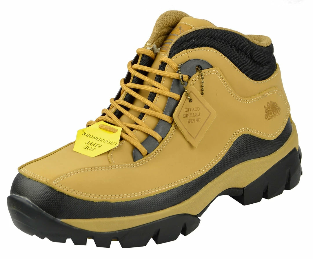 Kickfootwear Womens Safety Steel Toe Boots - Honey 3 Kickfootwear Womens Safety Steel Toe Boots - Honey