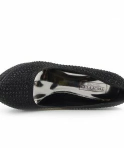 Kickfootwear Glitter Mesh Platform Party Heels - Black WOMENS