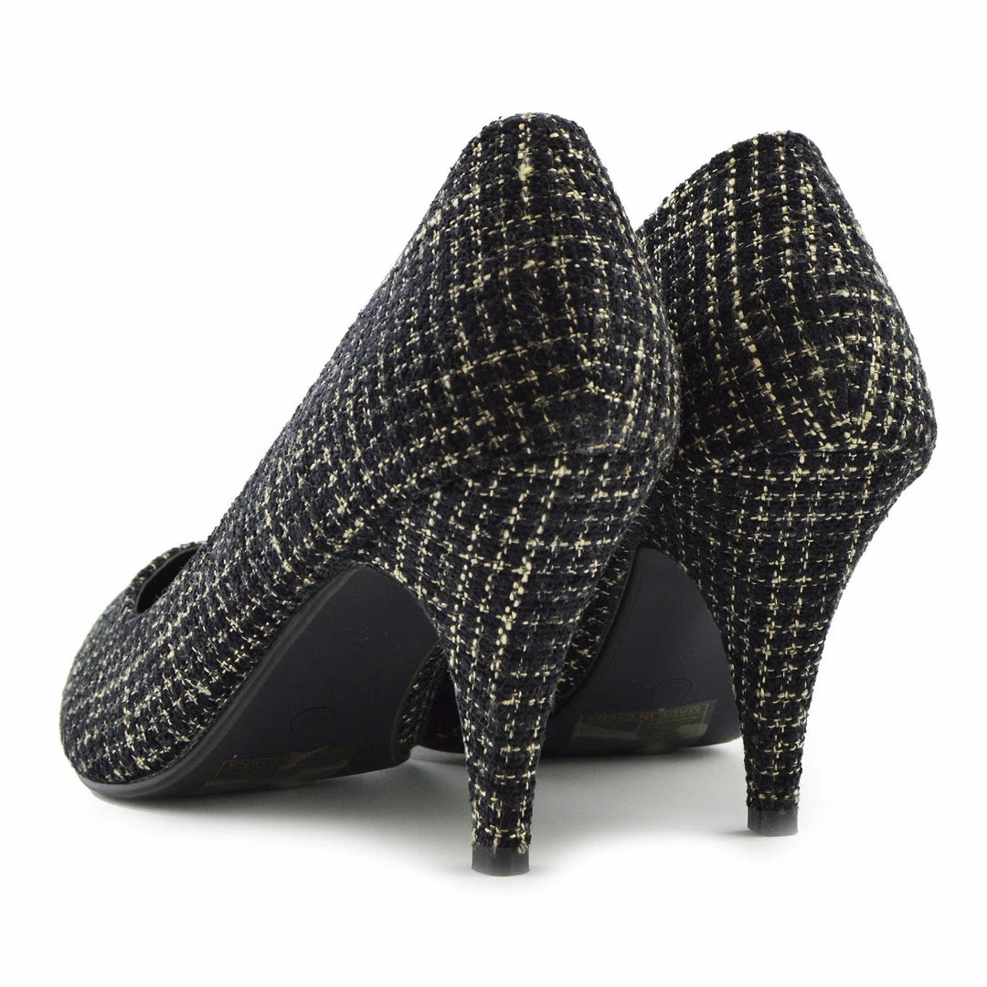 Kickfootwear Tweed Kitten Heels Smart Shoes 3 Kickfootwear Tweed Kitten Heels Smart Shoes