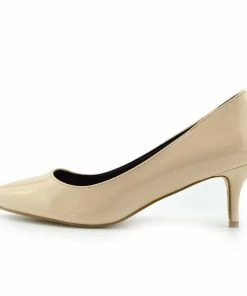 Kickfootwear Sales 2022 33 Kickfootwear Smart Low Nude Kitten Heels