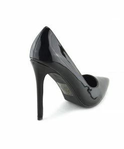 Kickfootwear High Shine Stiletto Court Shoes - Black Patent WOMENS