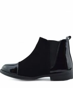 Kickfootwear Esme Gold Zip Chelsea Ankle Boots - Black WOMENS 8 Kickfootwear Esme Gold Zip Chelsea Ankle Boots - Black WOMENS