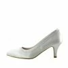 Kickfootwear Ladies Heels Wedding Satin Bridal Shoes - Ivory Satin