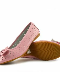 Kickfootwear WOMENS Arden Bow Detail Flat Ballet Slip On Leather Shoes - Pink 6 Kickfootwear WOMENS Arden Bow Detail Flat Ballet Slip On Leather Shoes - Pink