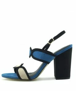 Kickfootwear Edie Retro Block Heel Sandals - Blue WOMENS