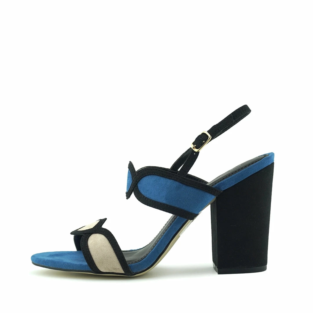 Kickfootwear Edie Retro Block Heel Sandals - Blue WOMENS 1 Kickfootwear Edie Retro Block Heel Sandals - Blue WOMENS