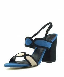 Kickfootwear Edie Retro Block Heel Sandals - Blue WOMENS