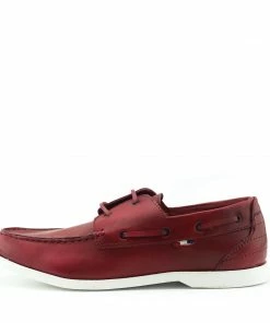 Kickfootwear Mason Leather Classic 2 Eye Boat Shoes - Red MENS