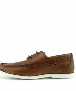 Kickfootwear Mason Leather Classic 2 Eye Boat Shoes- Tan MENS
