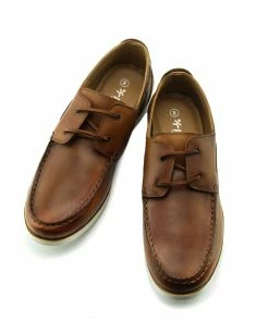 Kickfootwear Mason Leather Classic 2 Eye Boat Shoes- Tan MENS