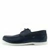 Kickfootwear MENS Mason Leather Classic 2 Eye Boat Shoes - Navy