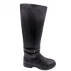 Kickfootwear Black Leather Fur Lined Long Boots