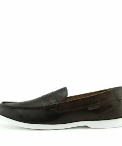 Kickfootwear Smith Leather Classic Flat Loafers - Brown