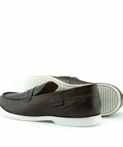 Kickfootwear Smith Leather Classic Flat Loafers - Brown