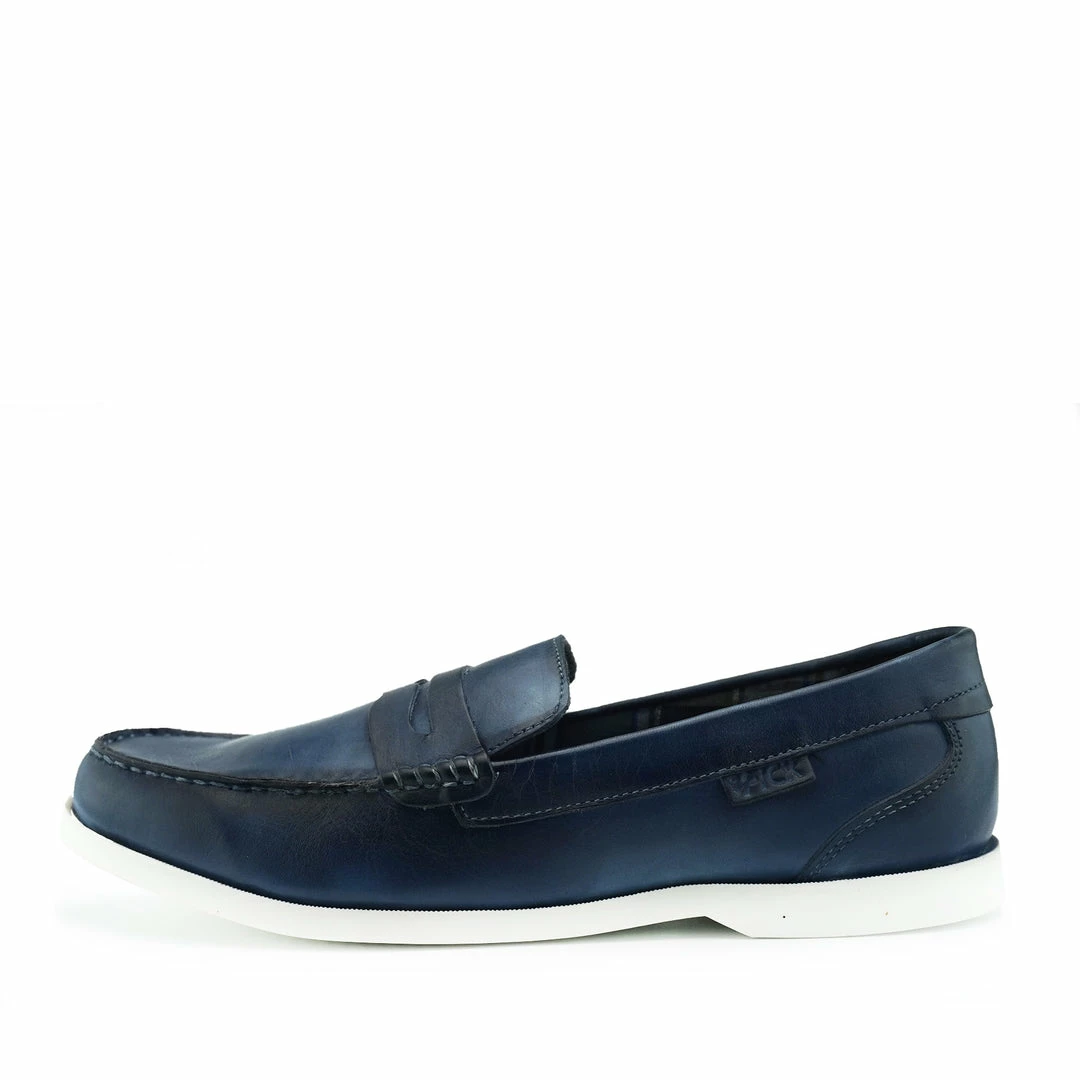 Kickfootwear MENS Smith Leather Classic Flat Loafers- Navy 1 Kickfootwear MENS Smith Leather Classic Flat Loafers- Navy