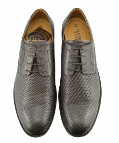 Kickfootwear Perforated Texture Leather Oxford Shoes - Brown