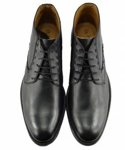 Kickfootwear MENS Windsor Leather Brogue Derby Boots - Black