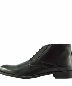 Kickfootwear MENS Windsor Leather Brogue Derby Boots - Black