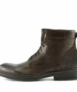 Kickfootwear Lincoln Leather Combat Military Biker Boots - Brown