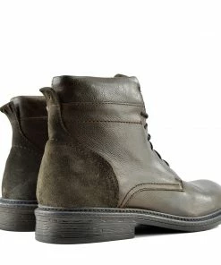 Kickfootwear Lincoln Leather Combat Military Biker Boots - Brown