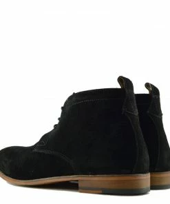 Kickfootwear MENS Harley Classic Suede Desert Ankle Boots - Black