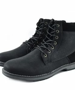Kickfootwear Blaine Combat Lace Up Boots - Black