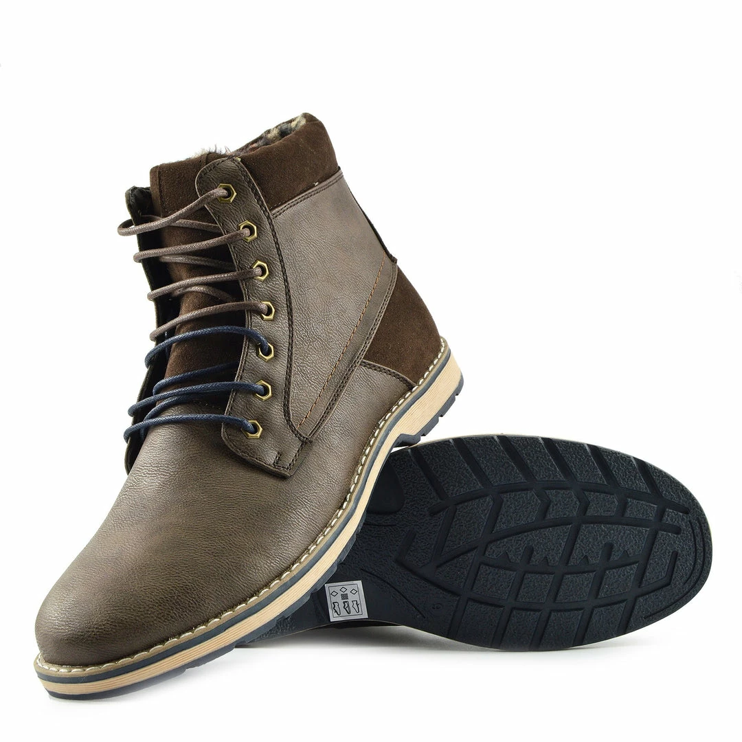 Kickfootwear Blaine Combat Casual Lace Up Boots - Brown MENS 2 Kickfootwear Blaine Combat Casual Lace Up Boots - Brown MENS