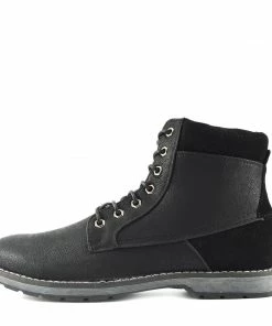Kickfootwear Blaine Combat Lace Up Boots - Black