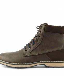 Kickfootwear Blaine Combat Casual Lace Up Boots - Brown MENS