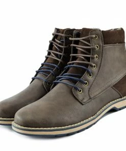 Kickfootwear Blaine Combat Casual Lace Up Boots - Brown MENS 8 Kickfootwear Blaine Combat Casual Lace Up Boots - Brown MENS