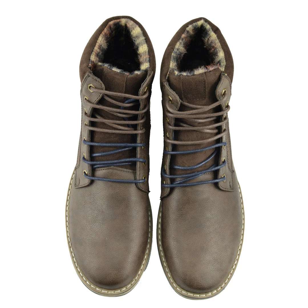 Kickfootwear Blaine Combat Casual Lace Up Boots - Brown MENS 3 Kickfootwear Blaine Combat Casual Lace Up Boots - Brown MENS