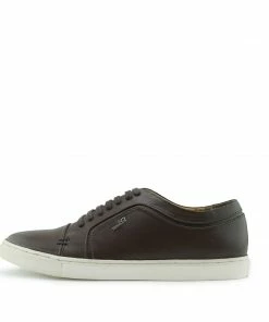 Kickfootwear Saint Lace Up Premium Leather Trainer - Brown