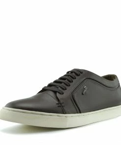 Kickfootwear Saint Lace Up Premium Leather Trainer - Brown 7 Kickfootwear Saint Lace Up Premium Leather Trainer - Brown