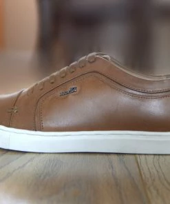 Kickfootwear MENS Saint Lace Up Premium Leather Trainer - Tan 10 Kickfootwear MENS Saint Lace Up Premium Leather Trainer - Tan