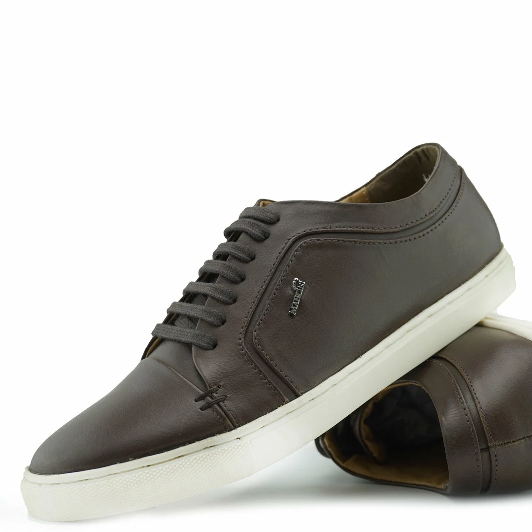 Kickfootwear Saint Lace Up Premium Leather Trainer - Brown 2 Kickfootwear Saint Lace Up Premium Leather Trainer - Brown