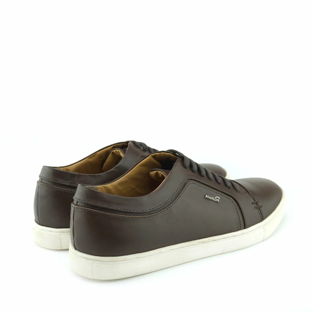 Kickfootwear Saint Lace Up Premium Leather Trainer - Brown 5 Kickfootwear Saint Lace Up Premium Leather Trainer - Brown