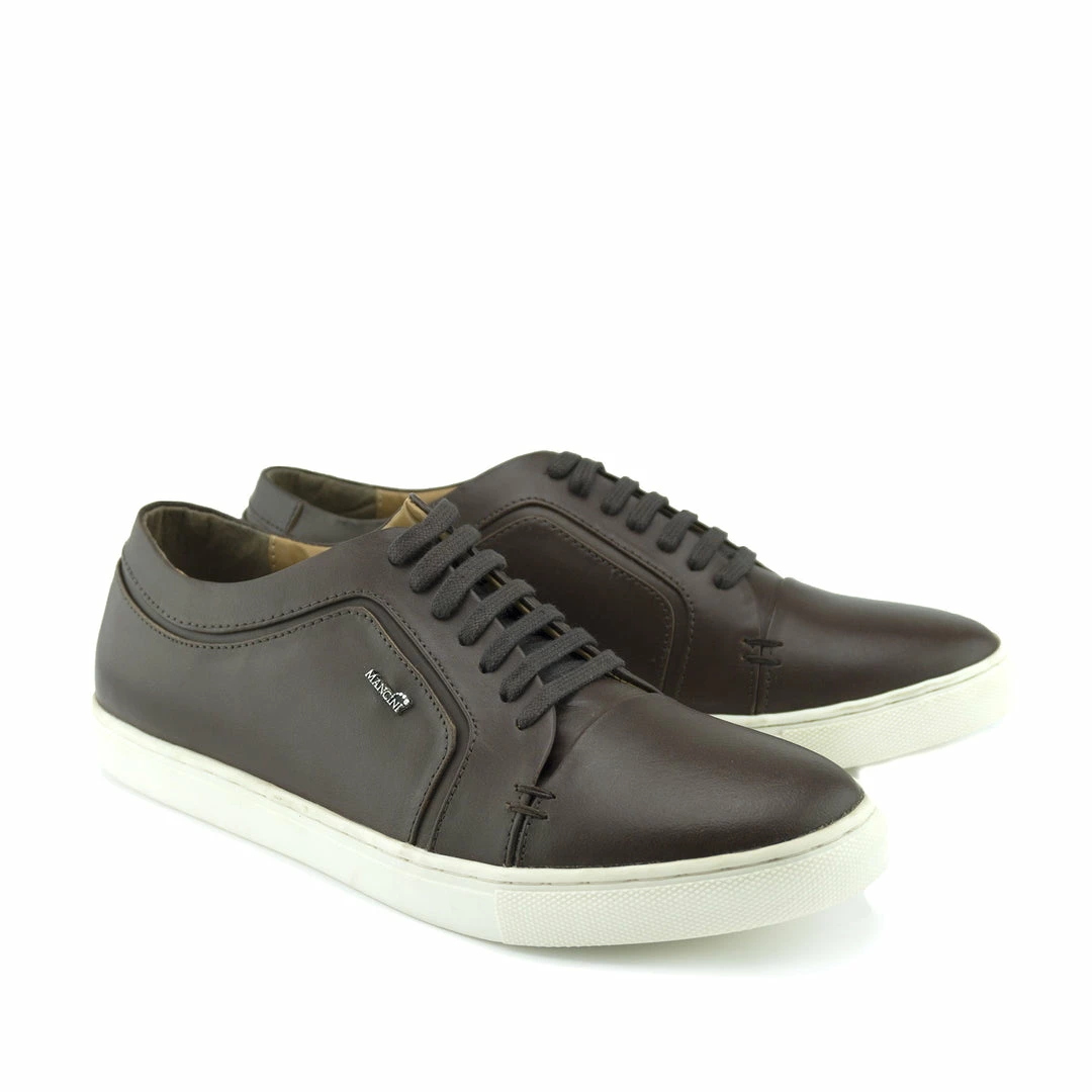 Kickfootwear Saint Lace Up Premium Leather Trainer - Brown 4 Kickfootwear Saint Lace Up Premium Leather Trainer - Brown