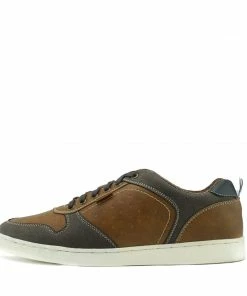 Kickfootwear Saint Lace Up Premium Leather Trainer - Tan Mix