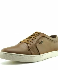 Kickfootwear MENS Saint Lace Up Premium Leather Trainer - Tan 8 Kickfootwear MENS Saint Lace Up Premium Leather Trainer - Tan