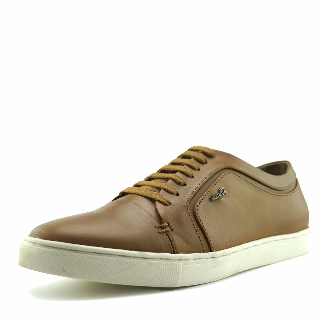 Kickfootwear MENS Saint Lace Up Premium Leather Trainer - Tan 3 Kickfootwear MENS Saint Lace Up Premium Leather Trainer - Tan