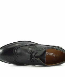 Kickfootwear MENS Brogue Detail Lace Up Shoes - Black