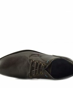Kickfootwear MENS Smart Leather Textured Brown Shoes 14 Kickfootwear MENS Smart Leather Textured Brown Shoes