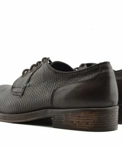 Kickfootwear MENS Smart Leather Textured Brown Shoes 16 Kickfootwear MENS Smart Leather Textured Brown Shoes