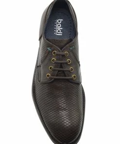 Kickfootwear MENS Smart Leather Textured Brown Shoes 13 Kickfootwear MENS Smart Leather Textured Brown Shoes