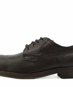 Kickfootwear MENS Smart Leather Textured Brown Shoes 15 Kickfootwear MENS Smart Leather Textured Brown Shoes